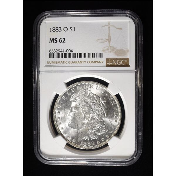 1883-O MORGAN DOLLAR NGC MS62
