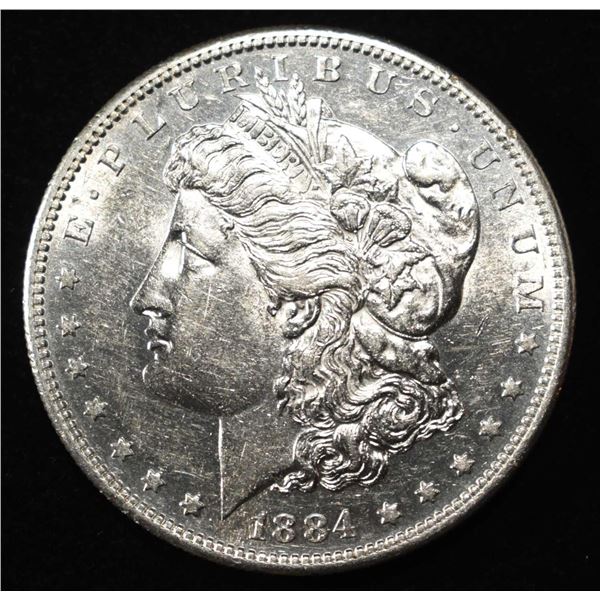 1884-S MORGAN DOLLAR AU/BU
