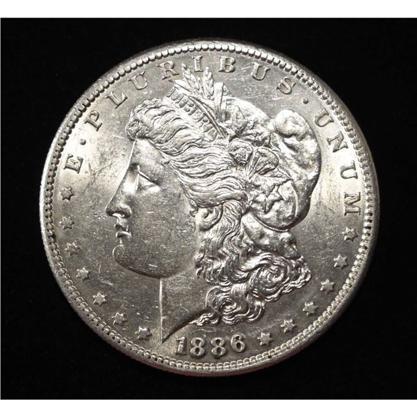 1886-S MORGAN DOLLAR AU/BU