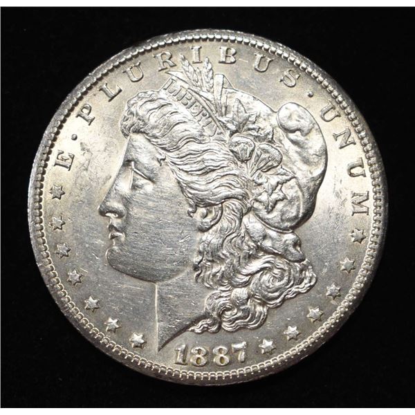 1887-S MORGAN DOLLAR AU/BU