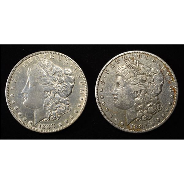 1888 & 1884-O MORGAN DOLLARS