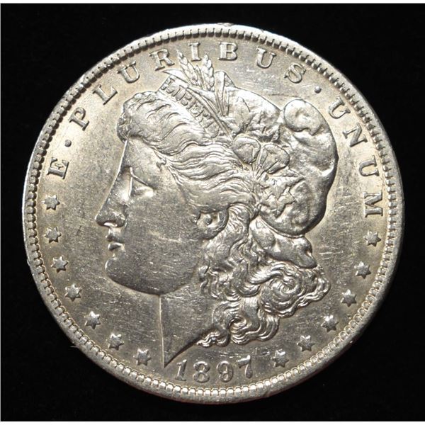 1897-O MORGAN DOLLAR AU