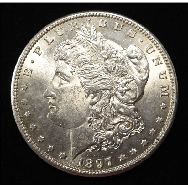 1897-S MORGAN DOLLAR CH BU