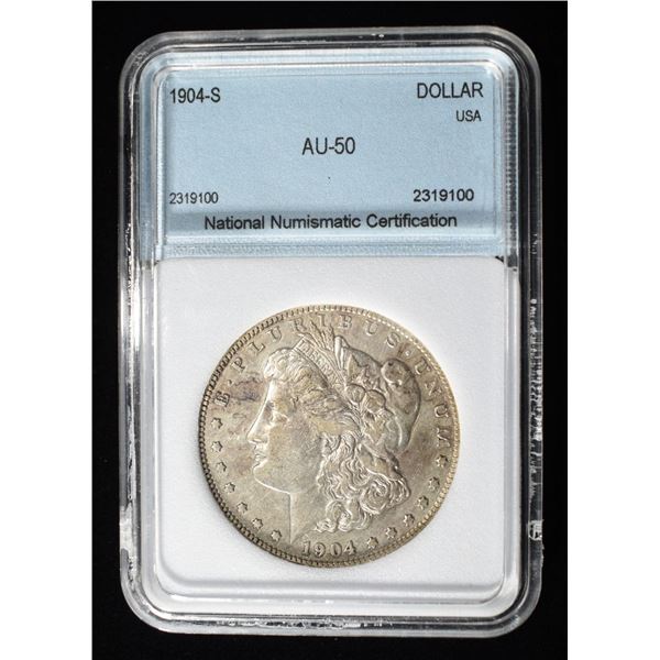 1904-S MORGAN DOLLAR AU