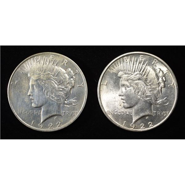 1922 & 1922-D PEACE DOLLARS