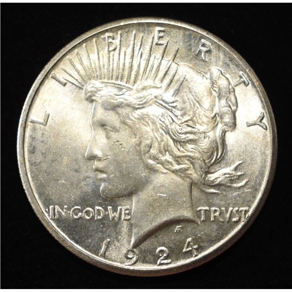 1924-S PEACE DOLLAR CH BU