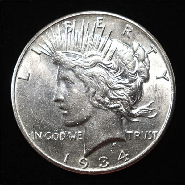 1934-S PEACE DOLLAR NICE BU