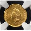 Image 2 : 1855 GOLD $1 NGC UNC DETAILS CLEANED