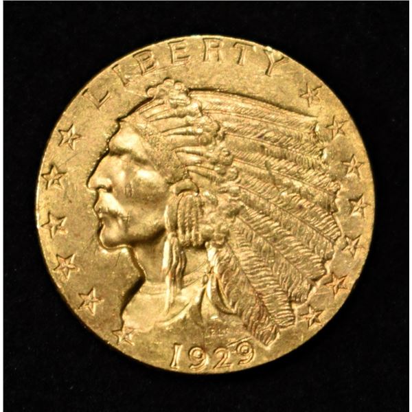 1929 $2.5 INDIAN GOLD VERY CH BU