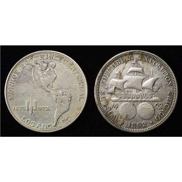 1892 COLUMBIAN, 1923-S MONROE HALF DOLLAR COMEMMS