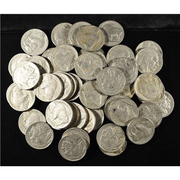 (50) FULL DATE BUFFALO NICKELS
