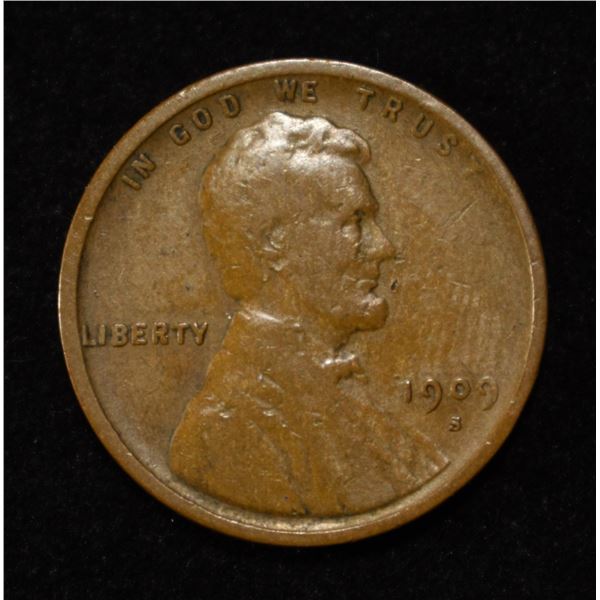 1909-S LINCOLN CENT FINE