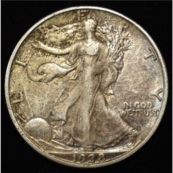 1928-S WALKING LIBERTY HALF DOLLAR XF