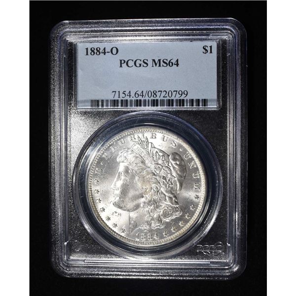 1884-O MORGAN DOLLAR PCGS MS64