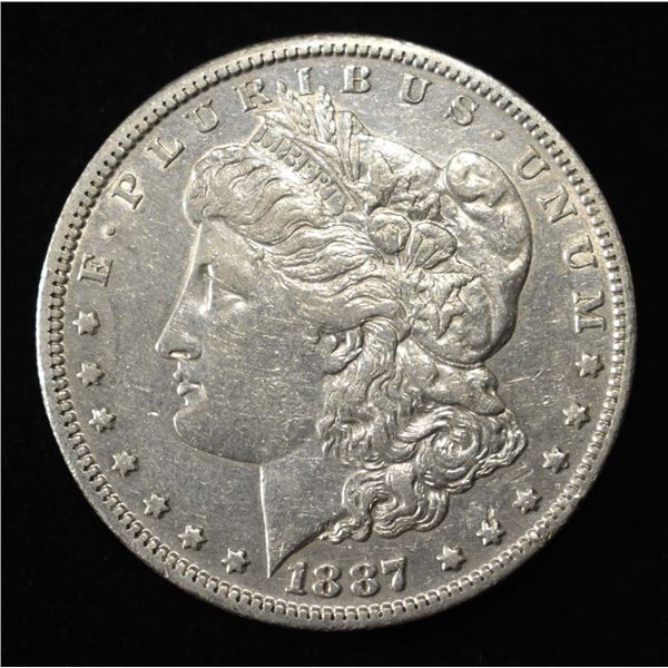 1887-S MORGAN DOLLAR AU