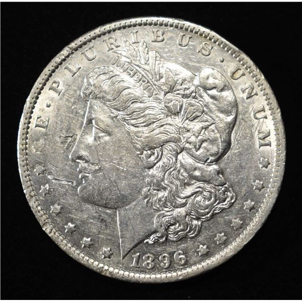 1896-O MORGAN DOLLAR AU SOME MARKS