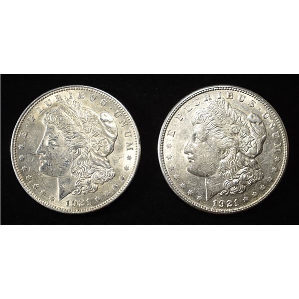 1921-P,S MORGAN DOLLARS AU/BU