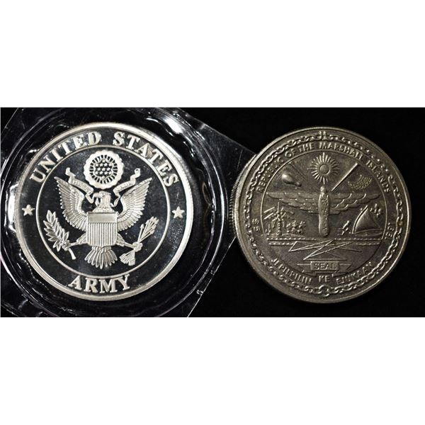 (2) 1 OZ .999 SILVER ROUNDS