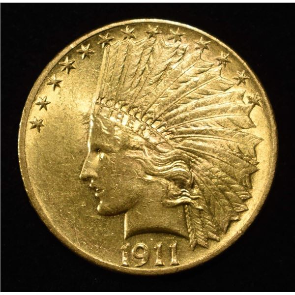 1911 $10 GOLD INDIAN BU