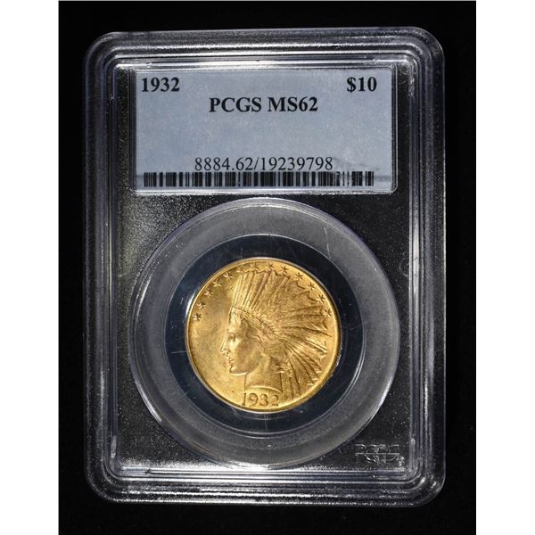 1932 $10 GOLD INDIAN PCGS MS-62