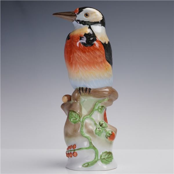 Herend Porcelain Figurine, Woodpecker