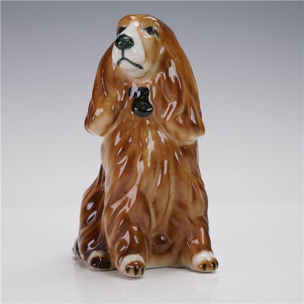 Zsolnay Porcelain Figurine, Cocker Spaniel