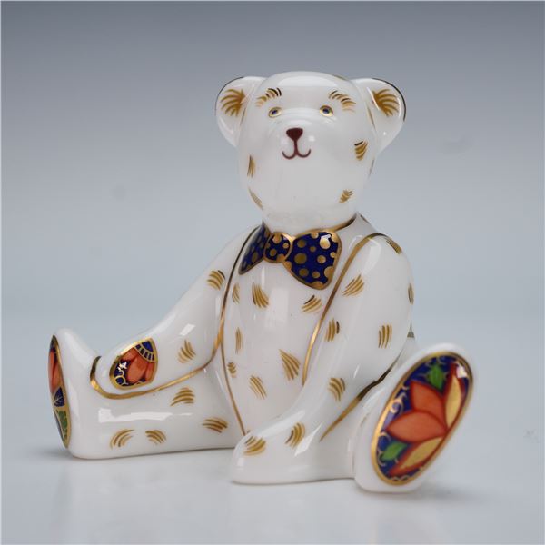 Royal Crown Derby Miniature Bear Figurine, Teddy Edward