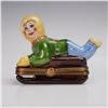 Image 1 : Limoges France Child Sledding Treasure Box