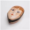 Image 1 : Rochard Limoges Porcelain Treasure Box, Face Motif