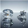 Image 1 : 2pc Swarovski Crystal Figurines, South Sea Shell & Large Shell with Pearl