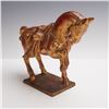 Image 1 : Tang Style Gilt and Polychrome Painted Horse Metal Sculpture