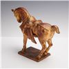 Image 2 : Tang Style Gilt and Polychrome Painted Horse Metal Sculpture