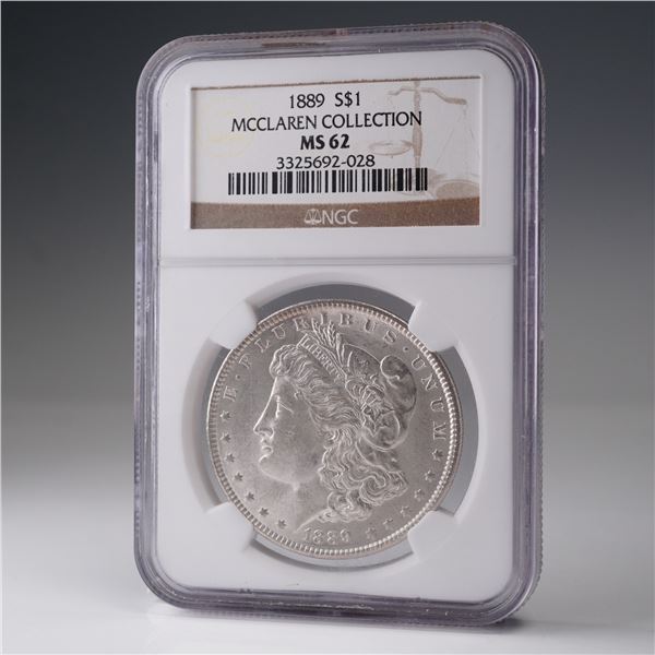 1889 Morgan Silver Dollar NGC Graded MS 62