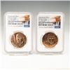 Image 1 : 2pc 2020 Bronze Trump Medal NGC Early Releases