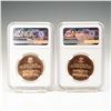 Image 2 : 2pc 2020 Bronze Trump Medal NGC Early Releases