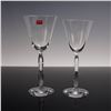 Image 2 : 2pc Baccarat Crystal Wine Glasses, Onde Pattern, 2 Sizes