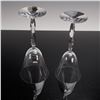 Image 3 : 2pc Baccarat Crystal Wine Glasses, Onde Pattern, 2 Sizes