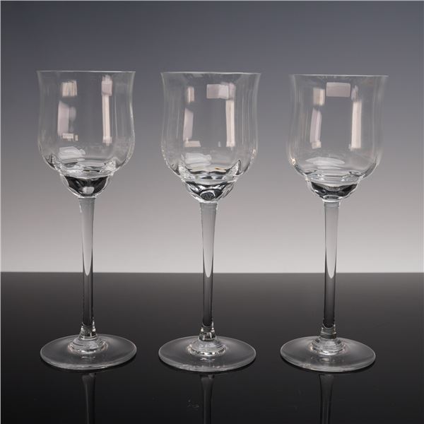 3pc Baccarat Crystal Water Goblets, Capri