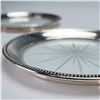 Image 5 : 2pc Webster & Frankln M. Whiting Sterling Silver and Glass Wine Coasters