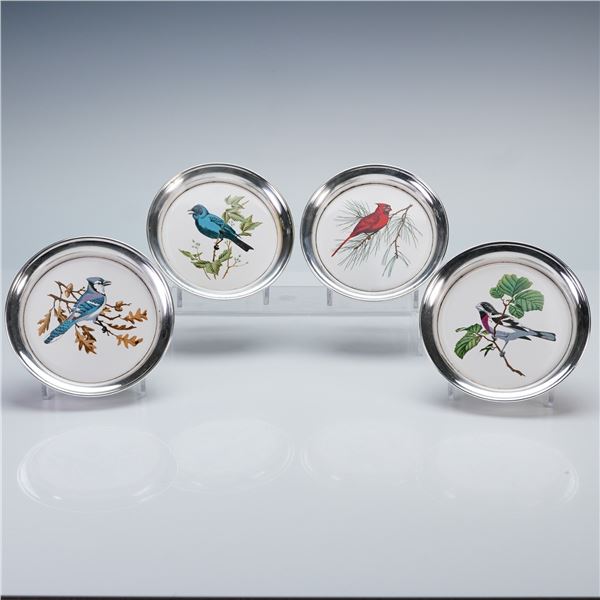 4pc Sheridan Silver Co. Silverplate Coasters