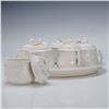 Image 1 : 9pc Mottahedeh Italian Pot de Creme Lidded Cups with Tray