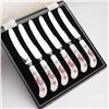 Image 1 : 6pc Royal Crown Derby Individual Tea Knives, Derby Poises