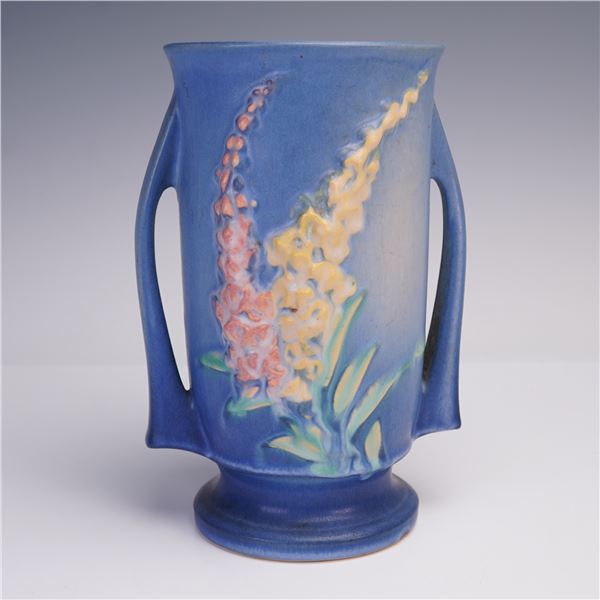 Roseville Pottery Foxglove Blue Vase,48-8