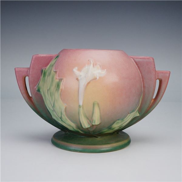 Roseville Pottery Thorn Apple Red Bowl Planter, 308-7