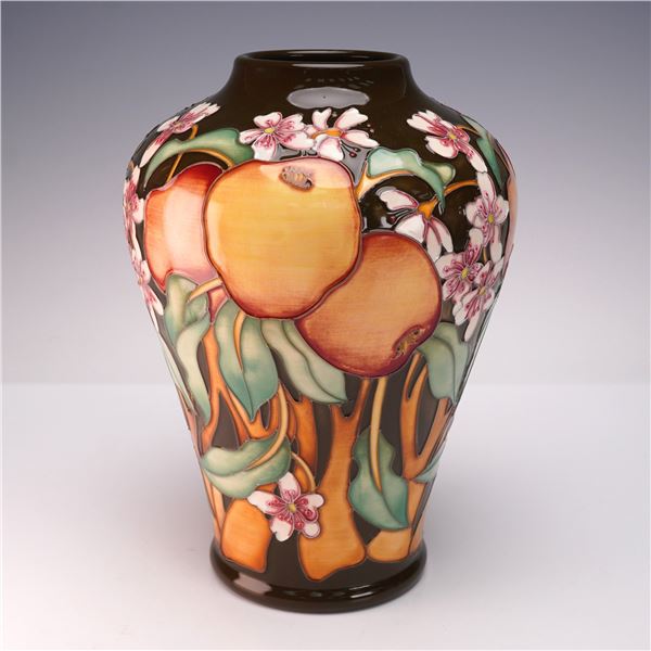 Moorcroft Pottery Unusual Colorway Vase, Codling