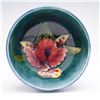 Image 1 : Moorcroft Pottery Footed Bowl, Orchid Pattern