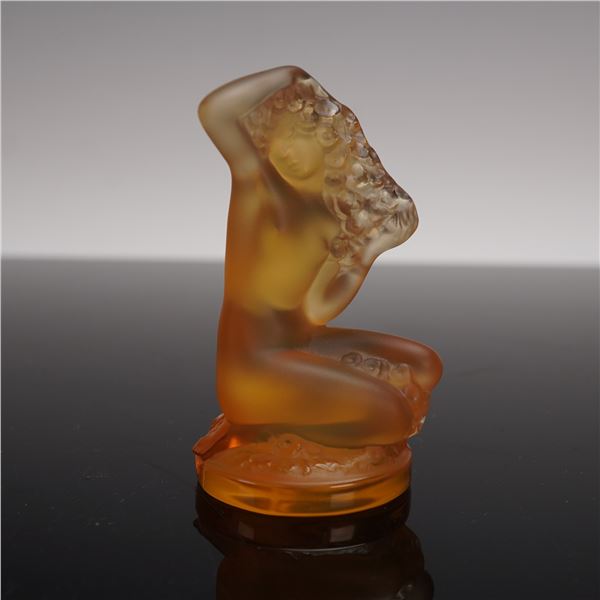 Lalique France Amber Crystal Figurine, Floreal