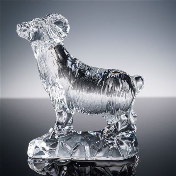 Baccarat Crystal Chinese Zodiac Animal Figurine, Ram