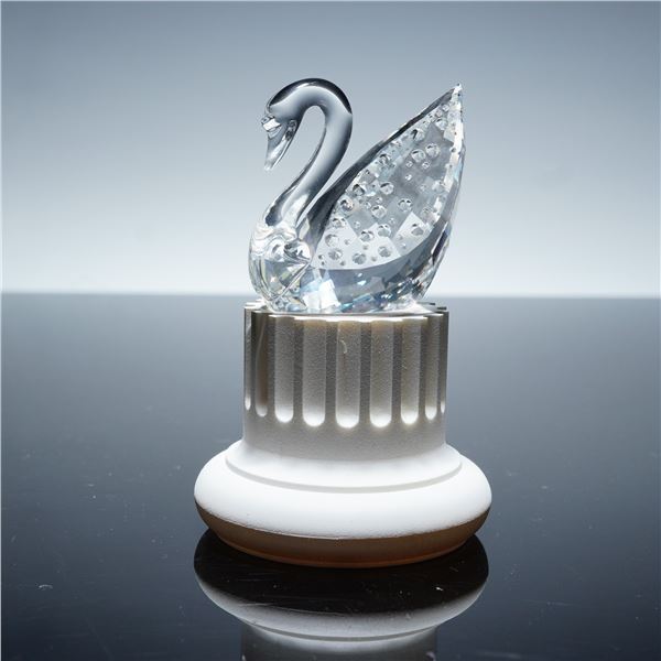 Swarovski Crystal Figurine and Base, Centenary Swan 187407