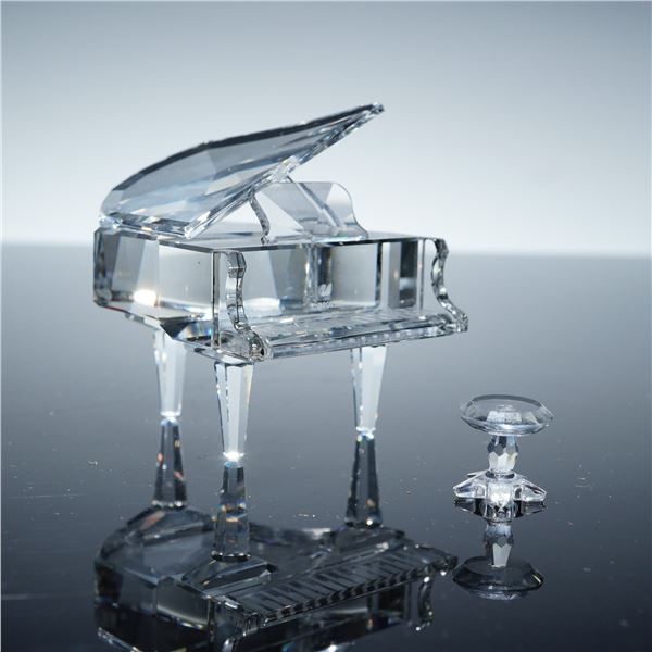Swarovski Crystal Figurine, Grand Piano with Stool
